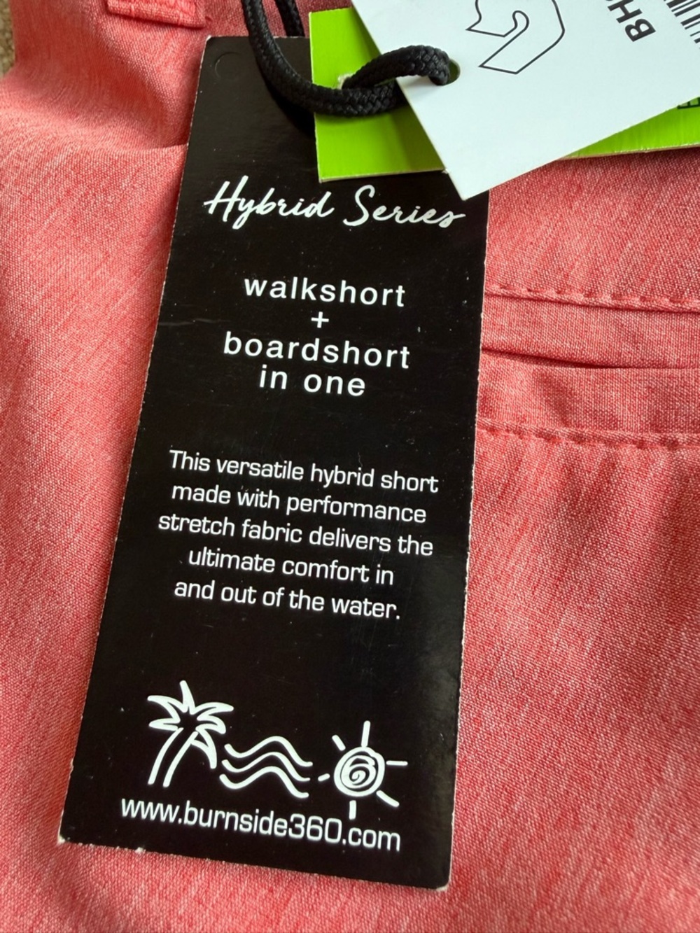 NWT Burnside Hybrid Series 40x20 Men’s Walkshort Boardshort Performance Stretch - Picture 5 of 9